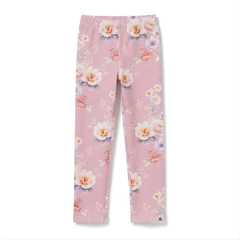 Legginsy dziewczęce bawełniane Pink Roses