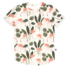 T-shirt bawełniany flamingi