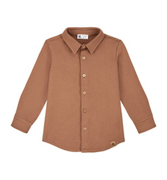 Koszula chłopięca bawełniana brązowa