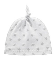 Czapka biała w gwiazdki