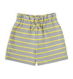 Krótkie spodenki Mia paski limonkowo-szare
