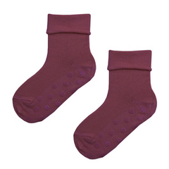 Skarpetki niemowlęce bawełna organiczna bordowe ABS