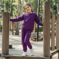 Bluza dresowa Basic śliwkowa