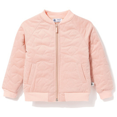 Bomberka bawełniana pikowana z podszewką różowa