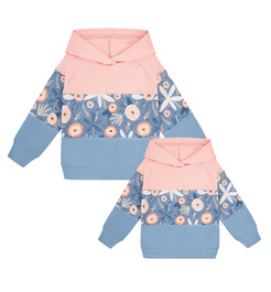 Zestaw bluz 3 kolory Okrągłe kwiatki dla mamy i córki