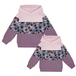 Zestaw bluz 3 kolory dla mamy i córki Fioletowe kwiaty