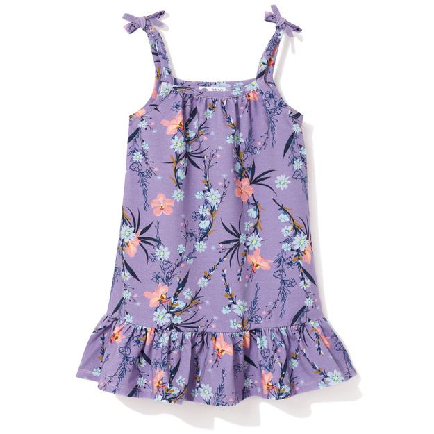 Bawełniana sukienka Summer, łąka na fiolecie 