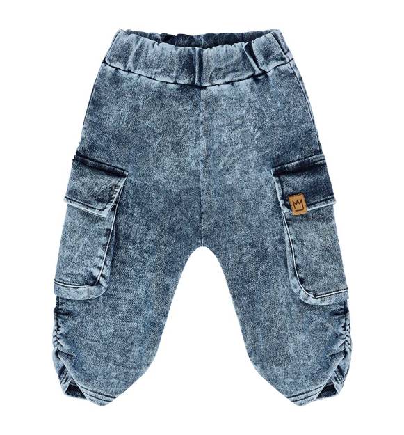 Bawełniane bojówki 3/4 chłopięce, jeans