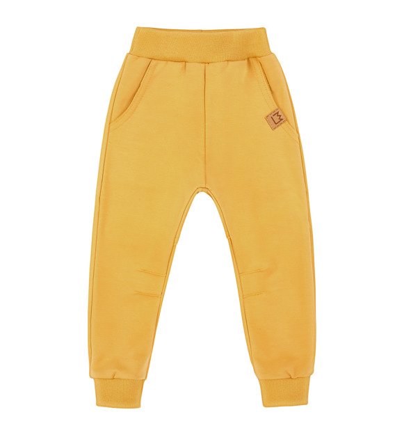 Bawełniane spodnie dresowe, żółte