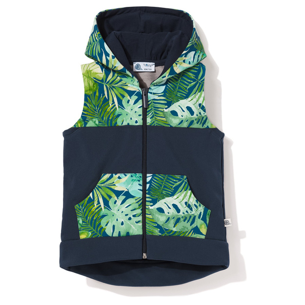 Kamizelka softshell Zielona monstera 