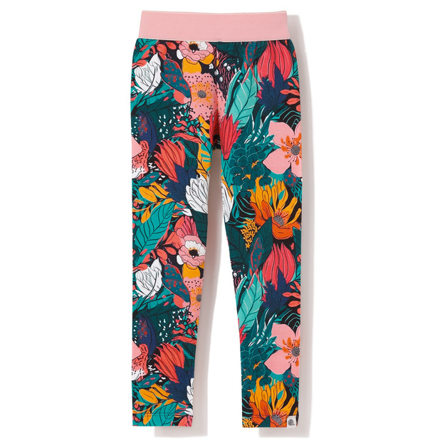 Legginsy bawełniane z gumką Bloom explosion Flowers