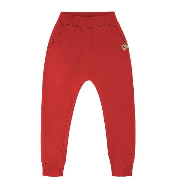 Spodnie dresowe z zygzakiem, czerwone