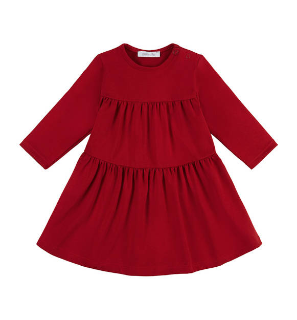Sukienka niemowlęca z przeszyciami czerwona