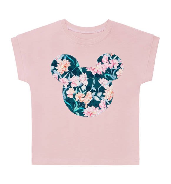 T-shirt Mouse różowy Kwiaty