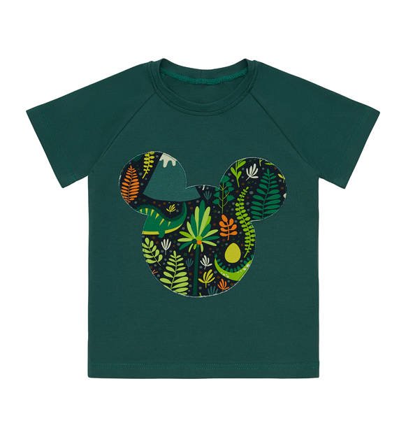 T-shirt Mouse zielony Dinozaury