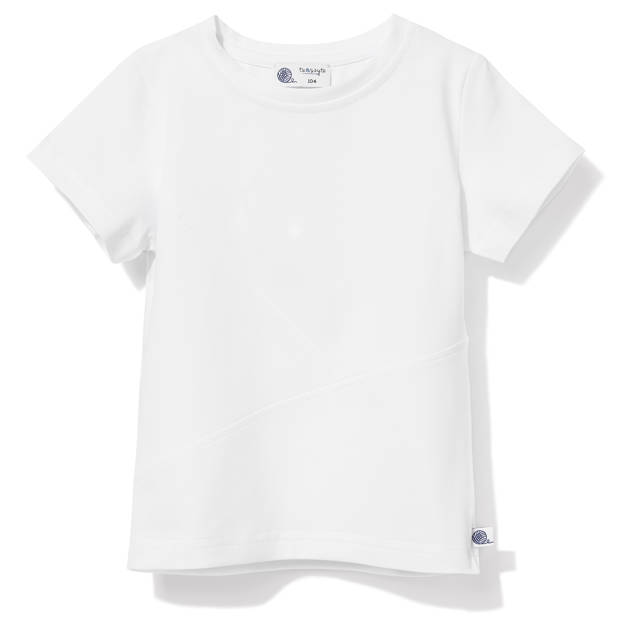 T-shirt z przeszyciami biały