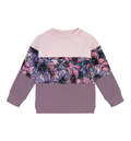 Bluza dresowa 3 kolory prosta Fioletowe kwiaty