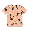 T-shirt brzoskwiniowy w tukany 