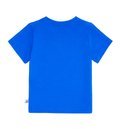 T-shirt niebieski z przeszyciami